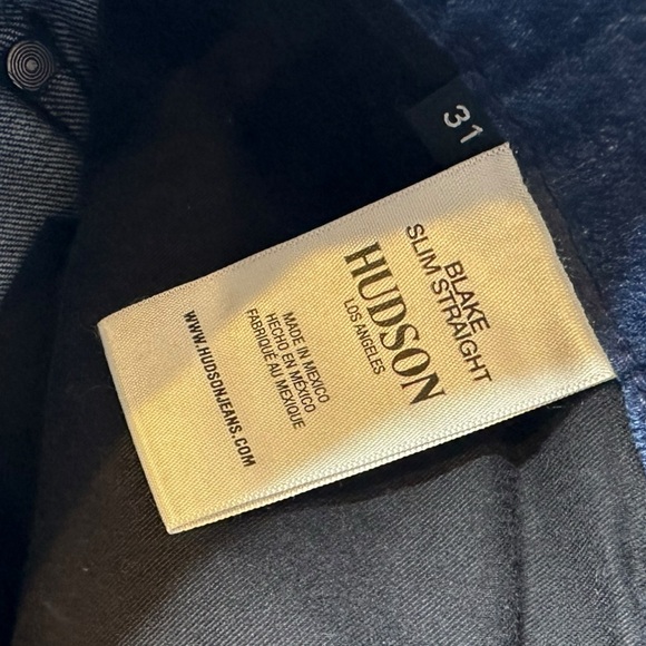 Hudson Jeans Blake Slim Straight Dark Wash Denim Size 31 New With Tags - Picture 5 of 9